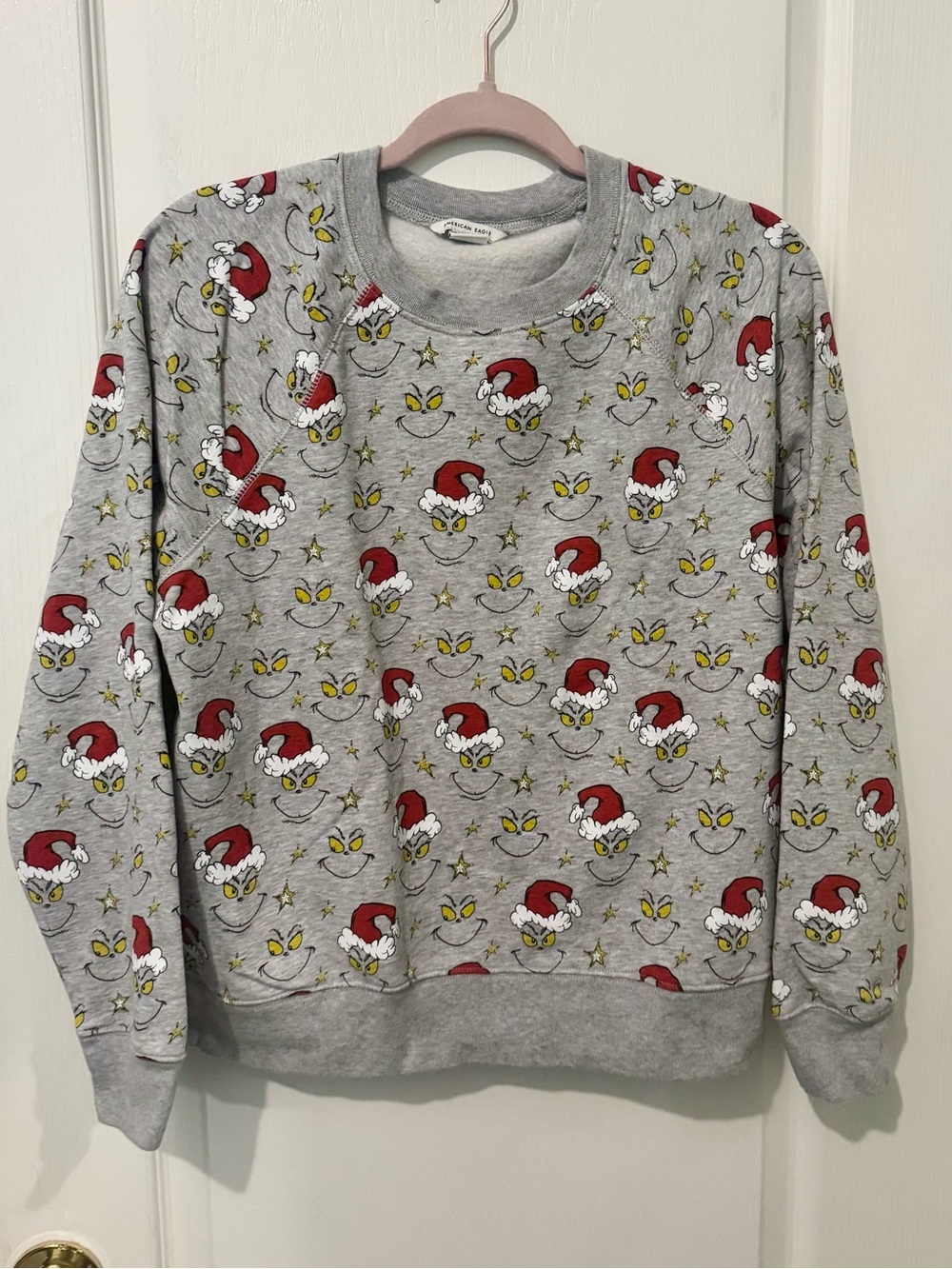 American Eagle Gray Grinch Holiday 2 piece set NWOT